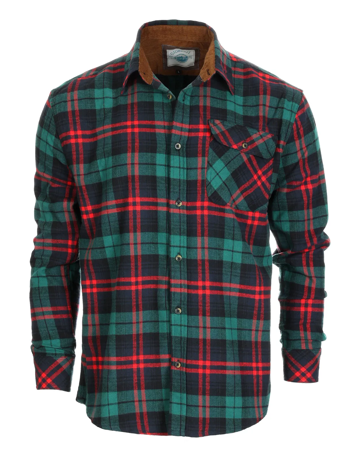 Men's Flannel w/ Corduroy Contrast