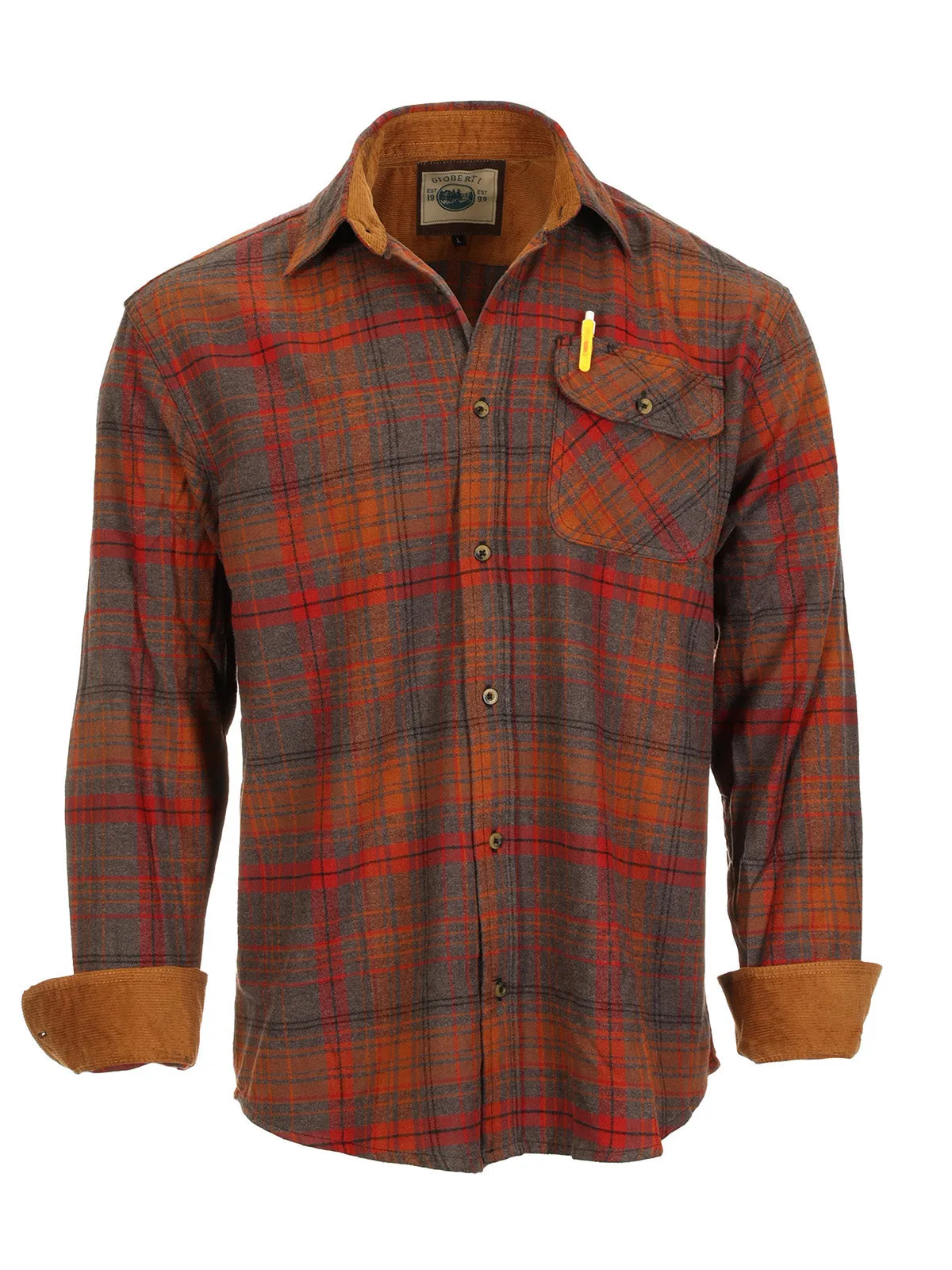 Men's Flannel w/ Corduroy Contrast