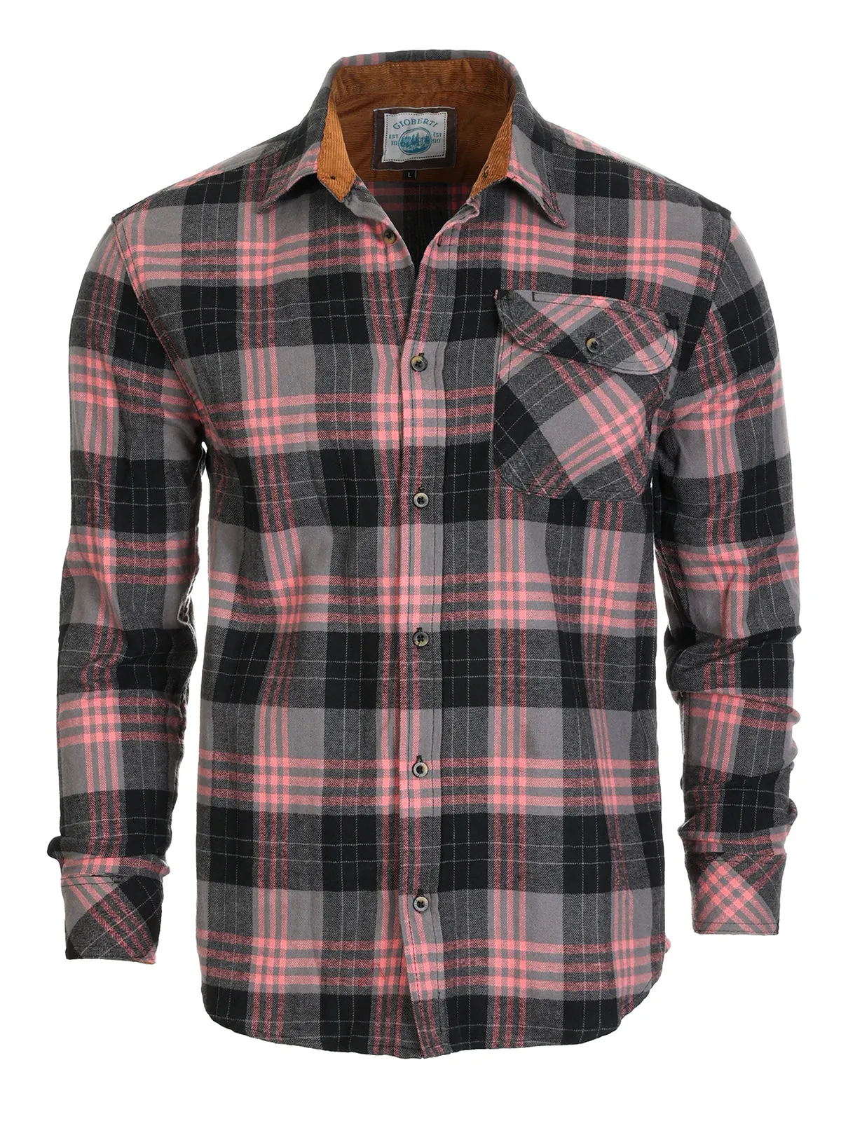 Men's Flannel w/ Corduroy Contrast