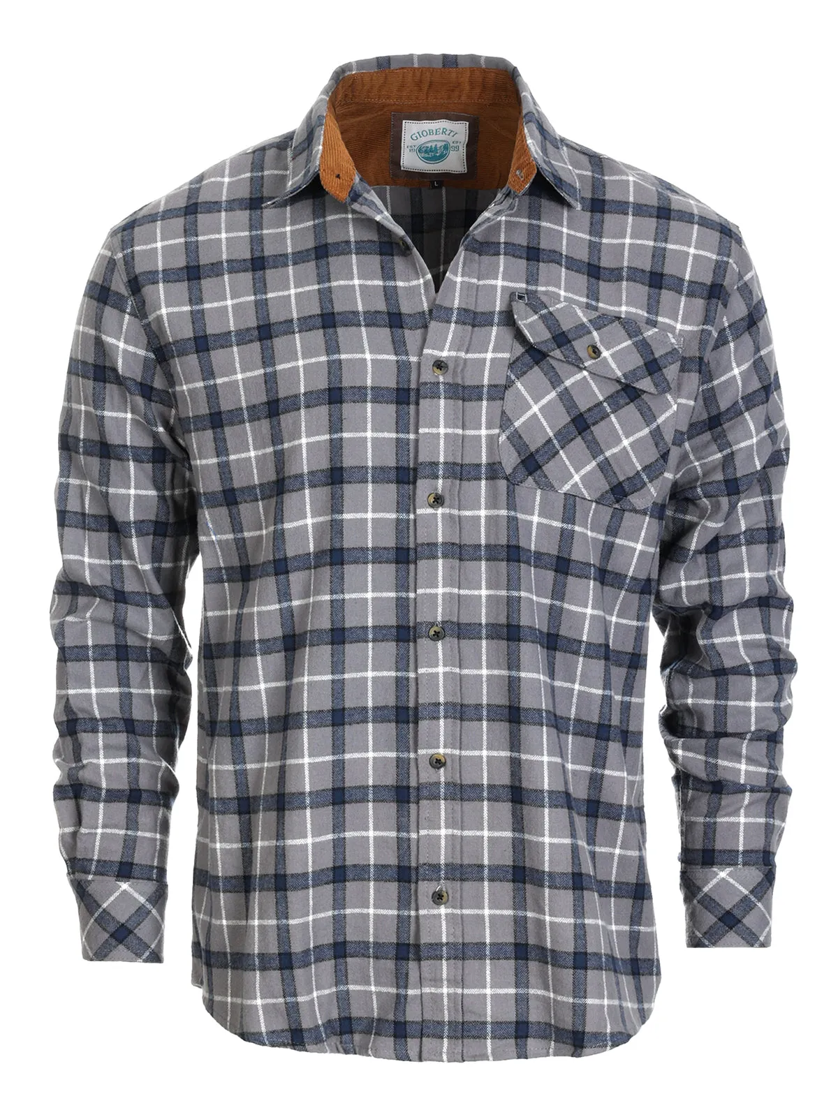 Men's Flannel w/ Corduroy Contrast