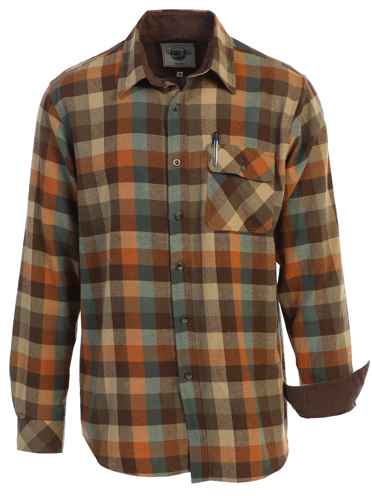 Men's Flannel w/ Corduroy Contrast