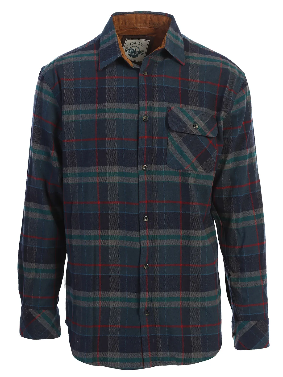 Men's Flannel w/ Corduroy Contrast