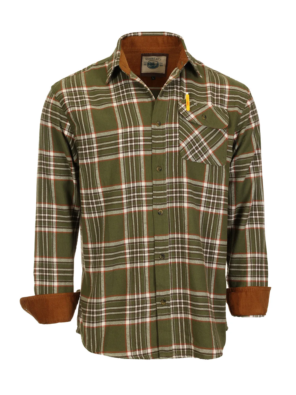 Men's Flannel w/ Corduroy Contrast