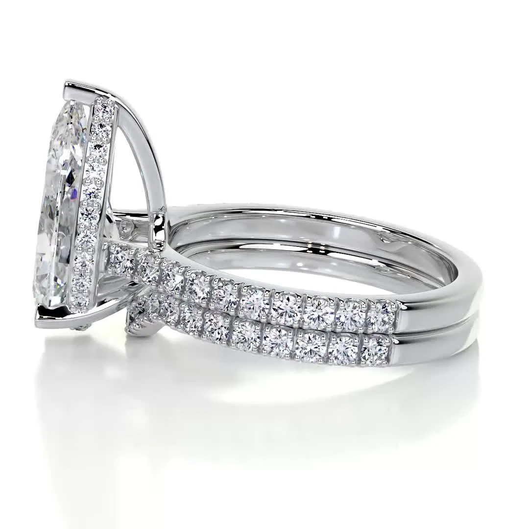 Mia Lab Grown Diamond Bridal Set -18K White Gold