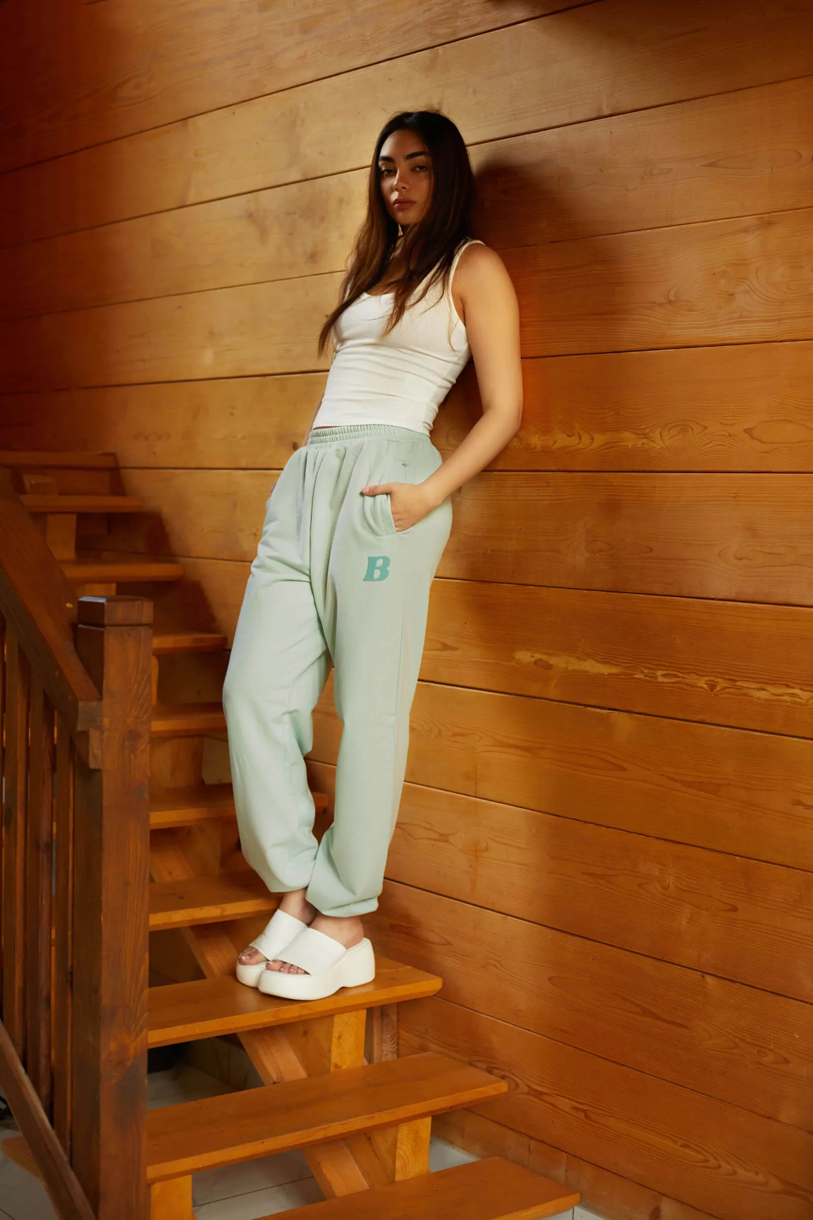 Mint B logo Joggers (Fleece)