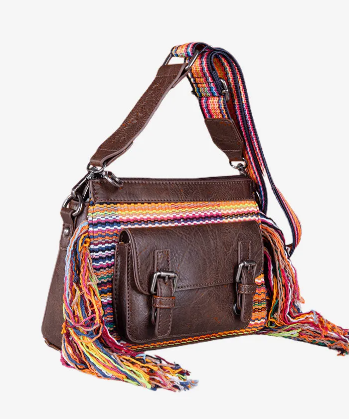 Montana West Knit Fringe Crossbody Bag