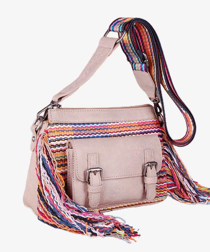 Montana West Knit Fringe Crossbody Bag