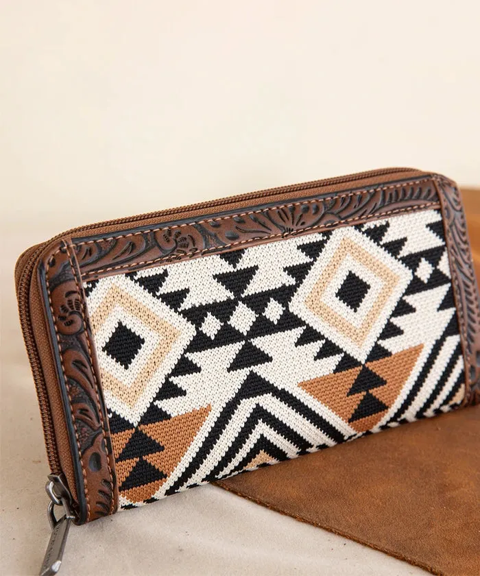 Montana West Southwestern Tooled Wallet