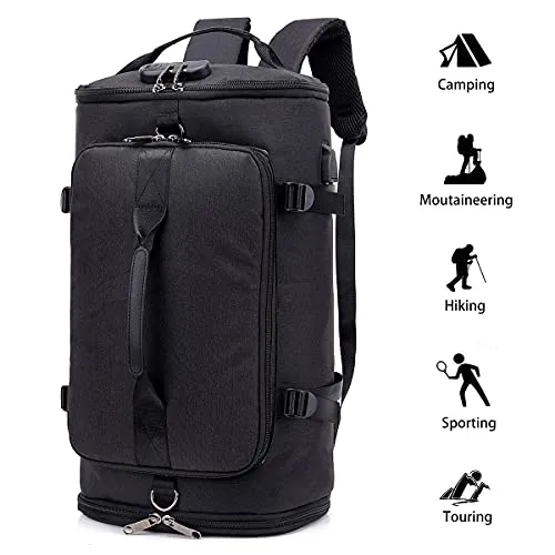 MROYALE™ Anti Theft Backpack-Duffel-Tote w/ Shoe Compartment & USB - Waterproof Outdoor