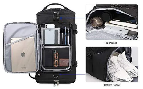 MROYALE™ Anti Theft Backpack-Duffel-Tote w/ Shoe Compartment & USB - Waterproof Outdoor