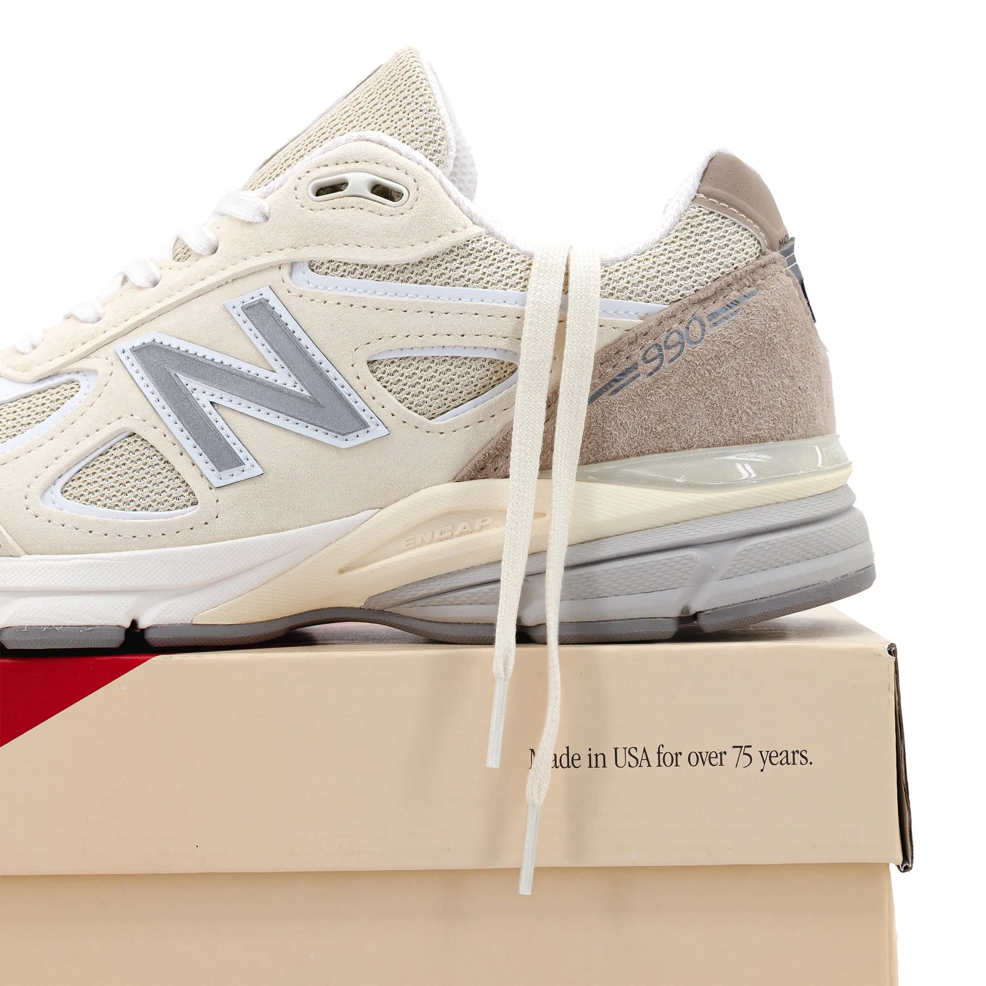 New Balance 990v4 Made in USA Cream U990TE4