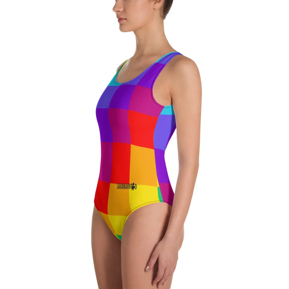 One-Piece Swimsuit Color Block