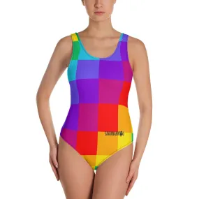 One-Piece Swimsuit Color Block