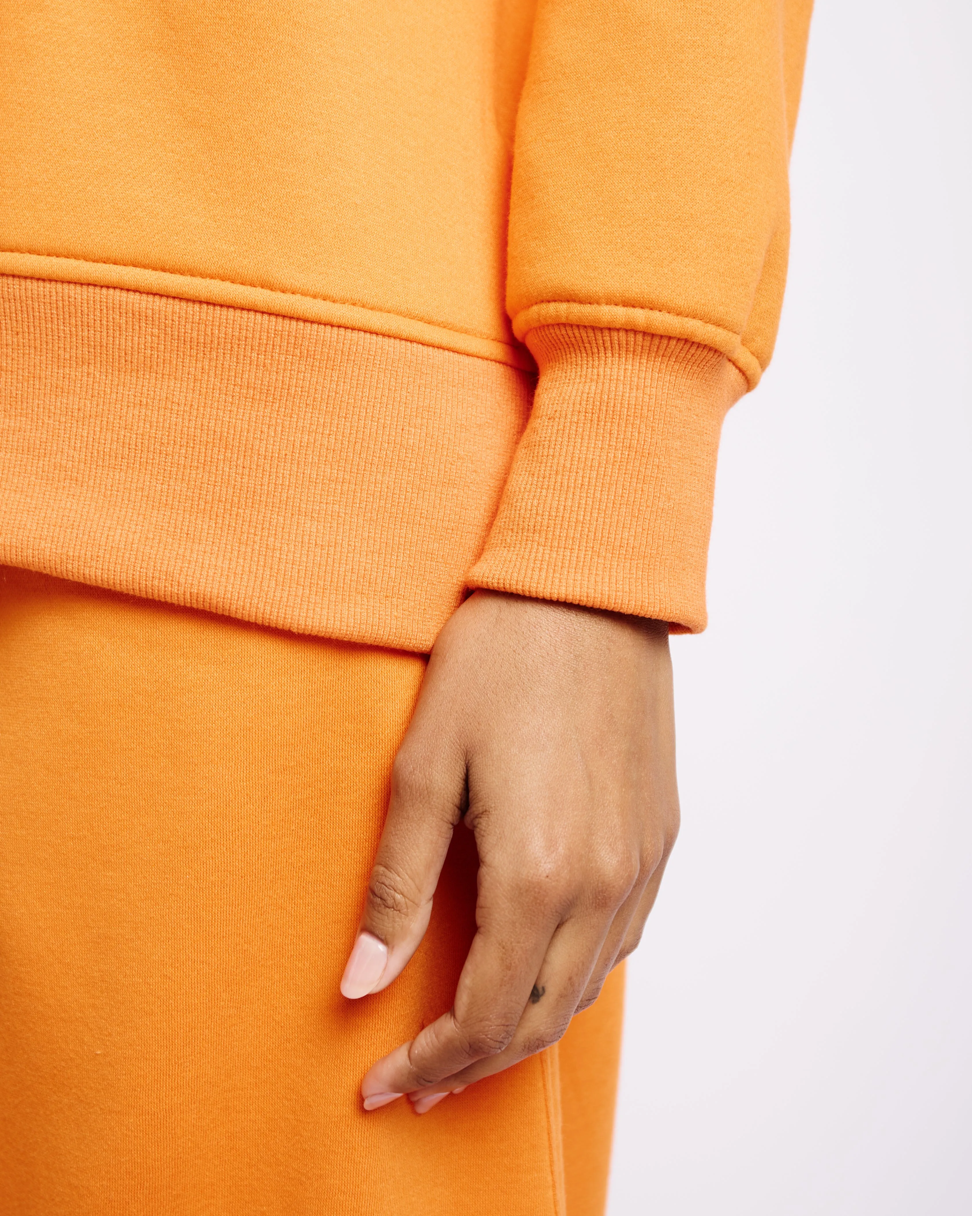 Orange Sweat Top with Tiger Print