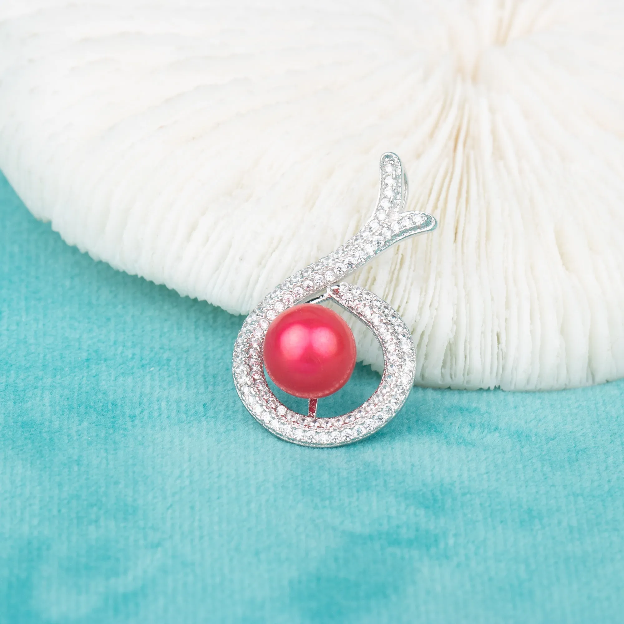 P010710 DIY 7-10mm Natural Freshwater pearl pendant accessory 925 sterling silver engagement jewelry necklace for women