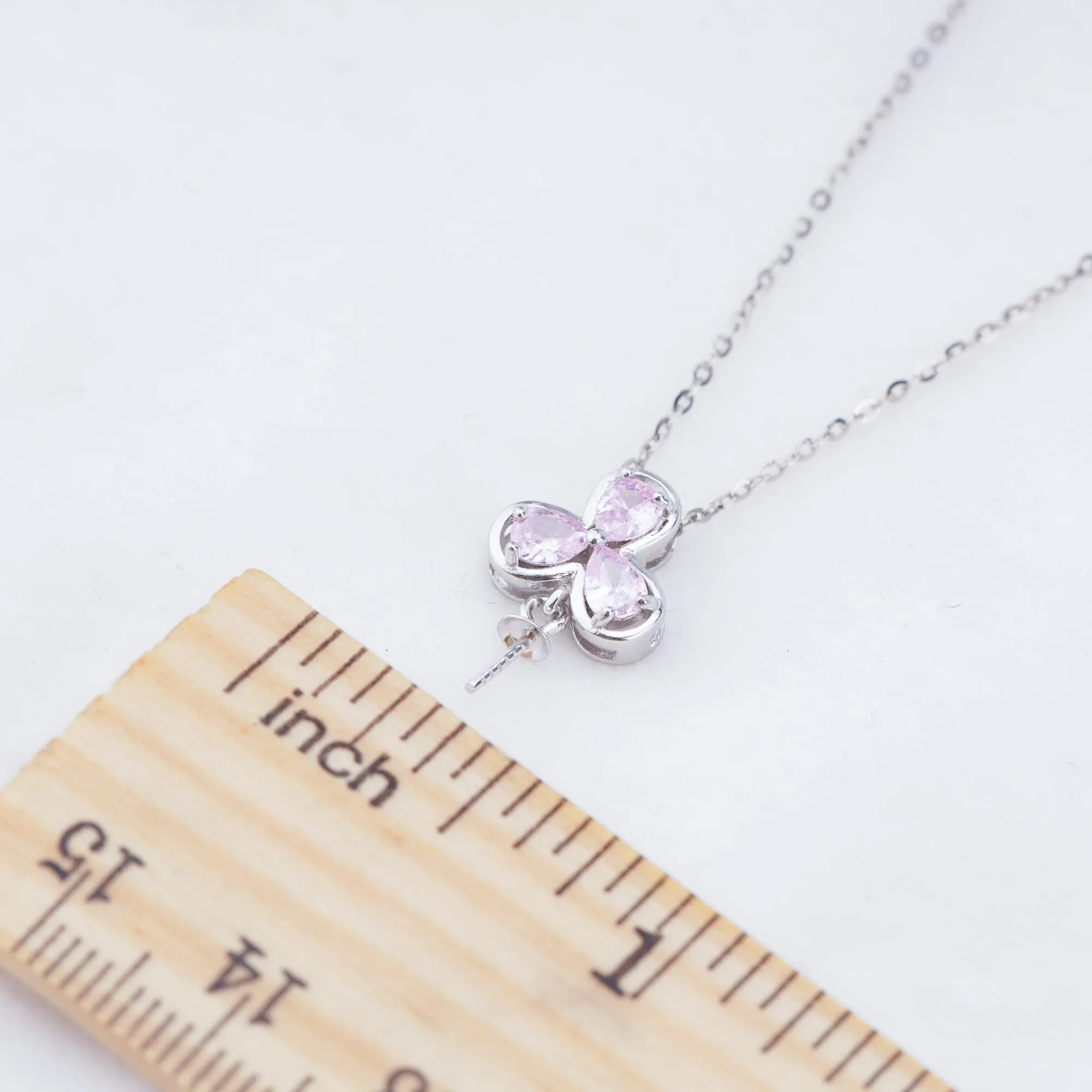 P011032 DIY 6-8mm Natural Freshwater pearl pendant accessory 925 sterling silver engagement jewelry necklace for women