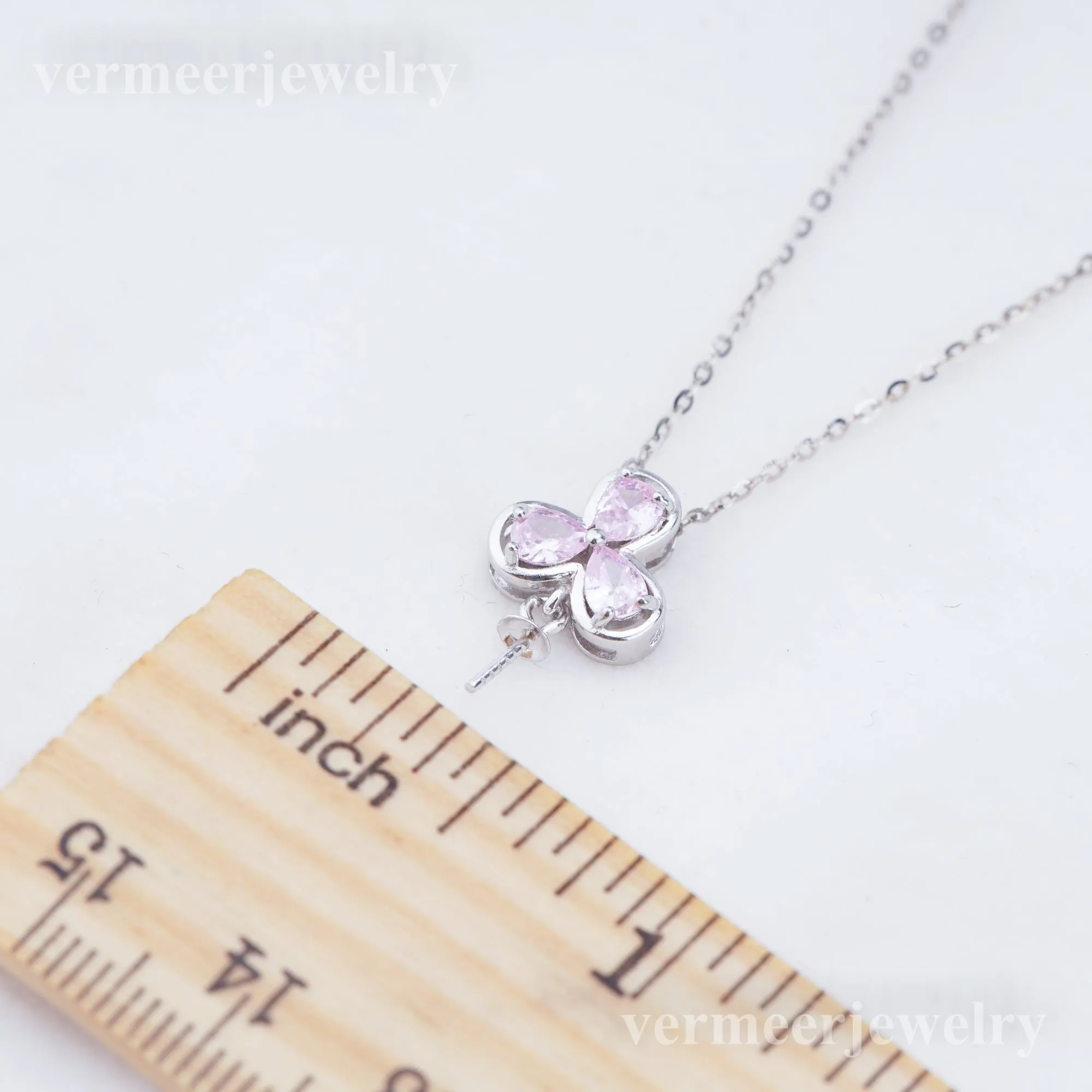 P011032 DIY 6-8mm Natural Freshwater pearl pendant accessory 925 sterling silver engagement jewelry necklace for women