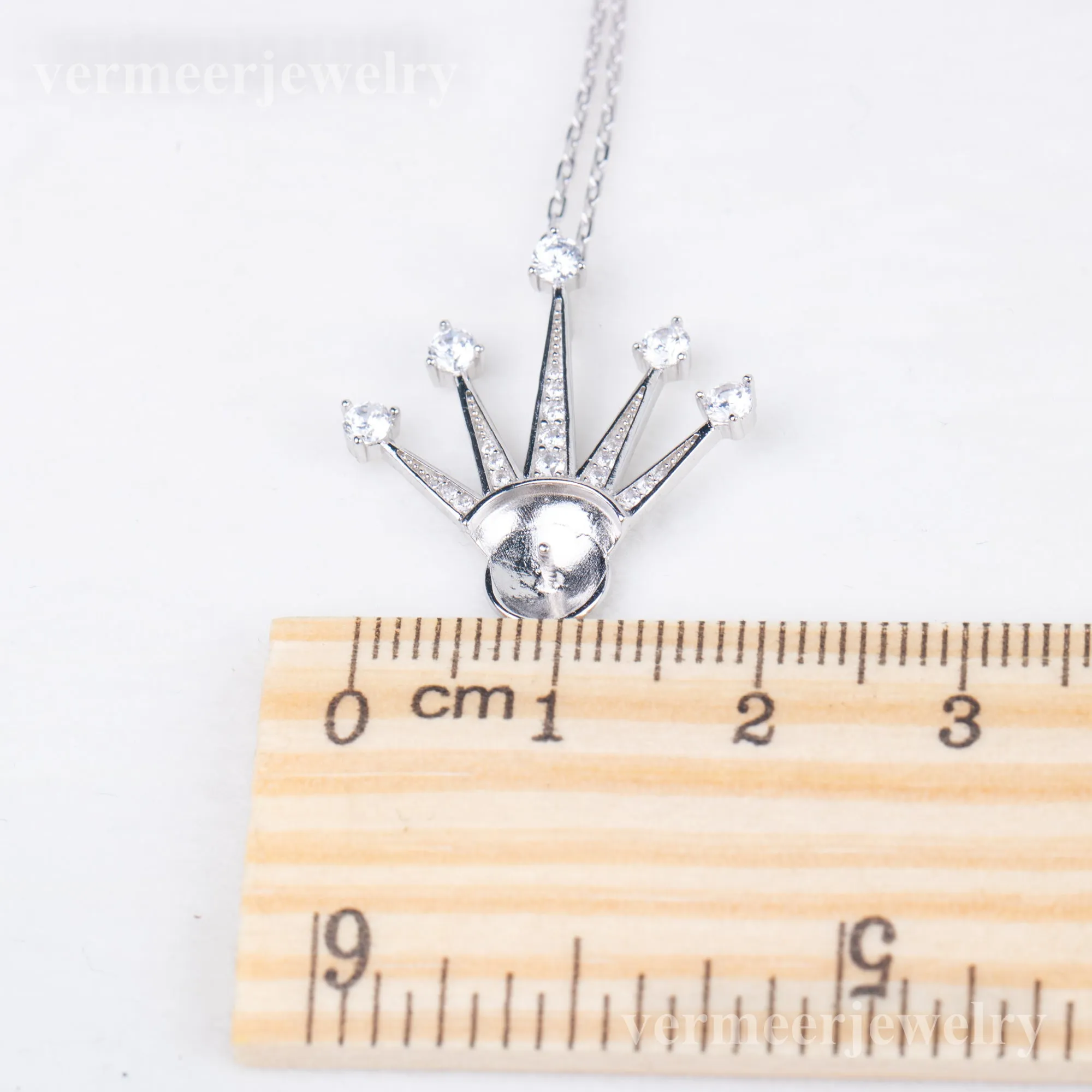 P040953 DIY 6-8mm Natural Freshwater pearl pendant accessory 925 sterling silver engagement jewelry necklace for women