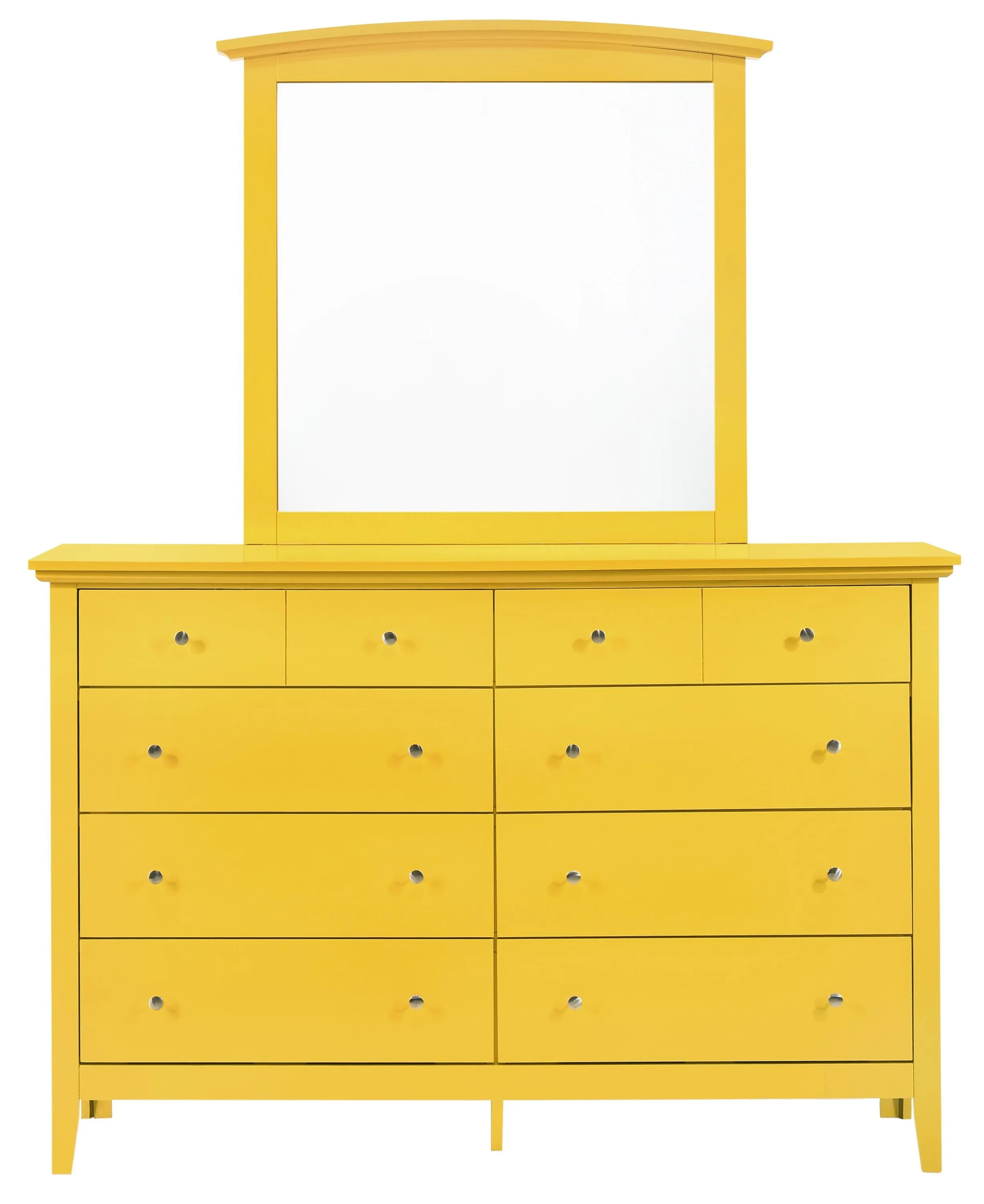 Panore Yellow Dresser and Mirror