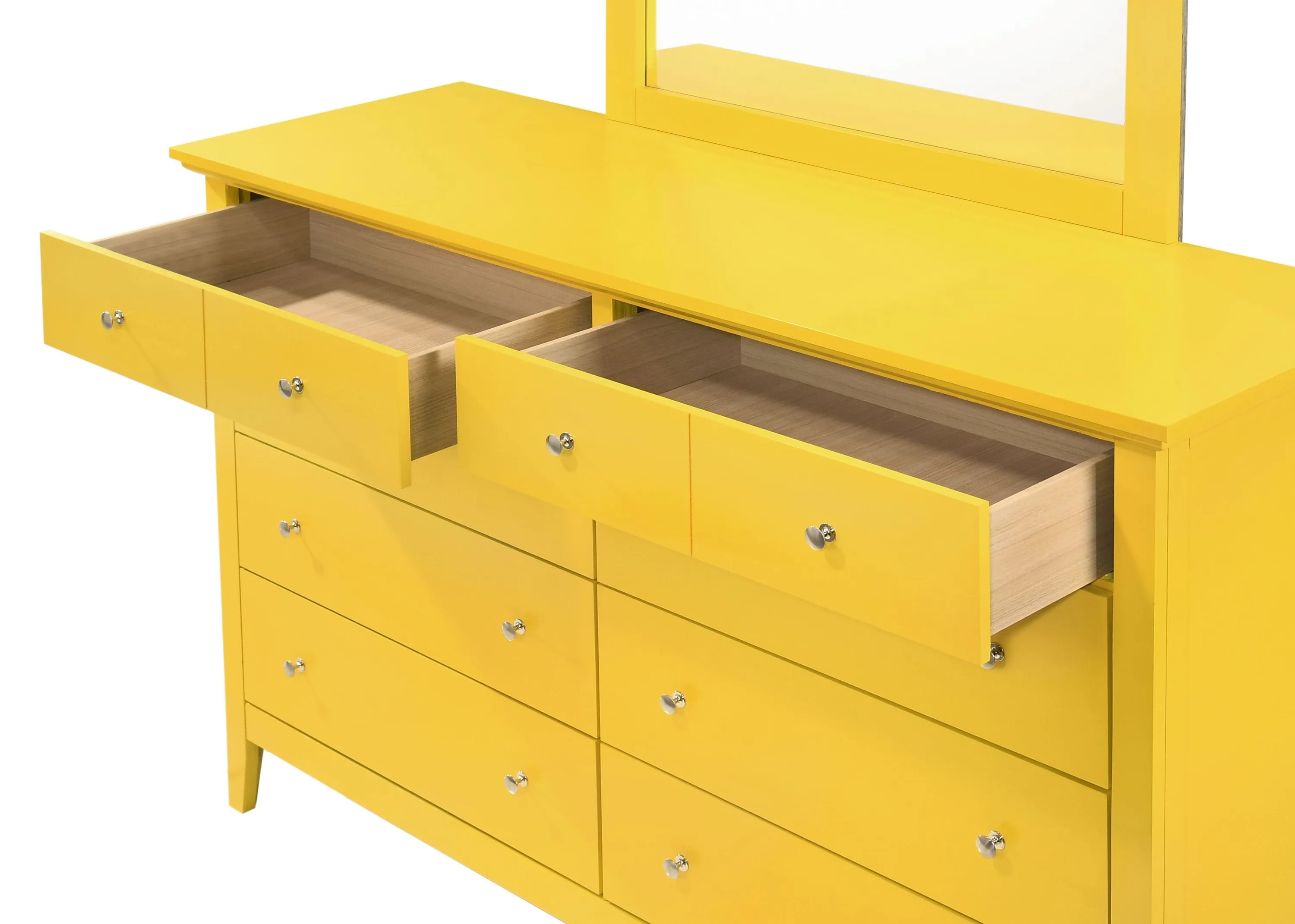 Panore Yellow Dresser and Mirror