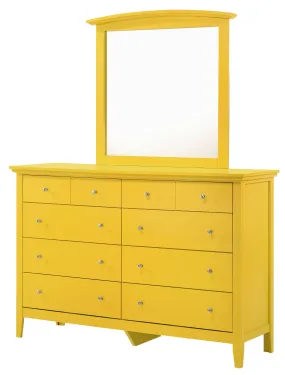 Panore Yellow Dresser and Mirror