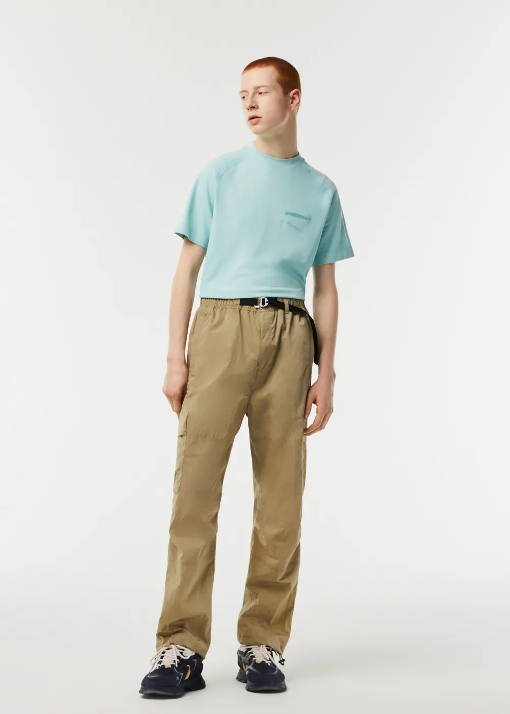 Pantalon cargo Lacoste en nylon beige