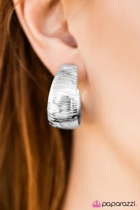 Paparazzi Accessories  - Liberty Bell #O18 - Silver Earrings