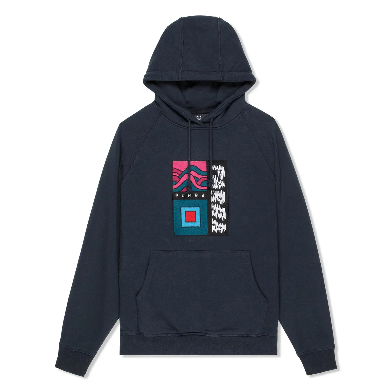 Parra Wave Block Tremors Hooded Sweatshirt - Navy Blue