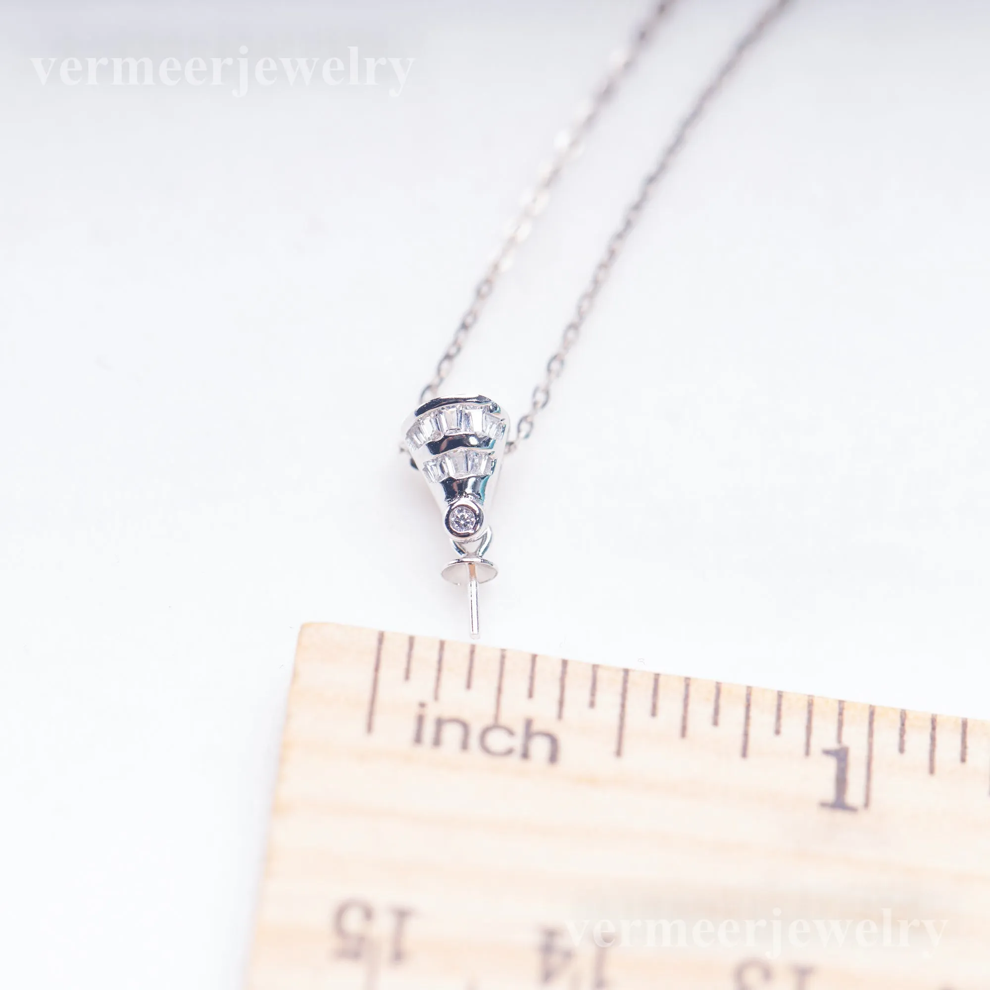 Pe011062  DIY 9-12mm Natural Freshwater pearl pendant accessory 925 sterling silver engagement jewelry necklace for women