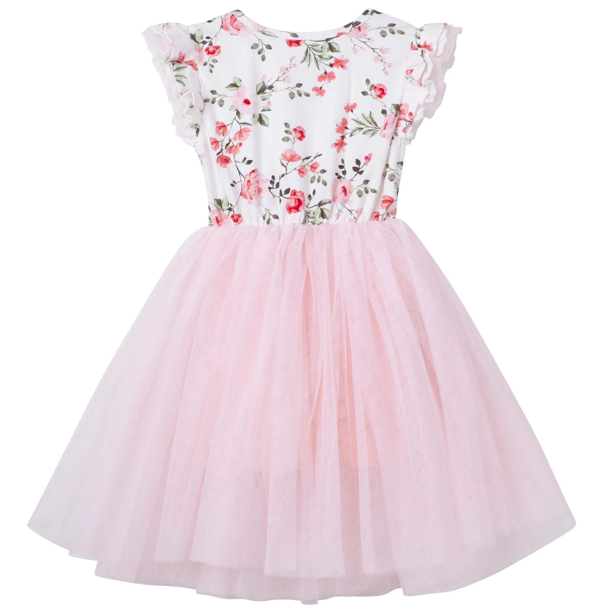 Penny Floral S/S Tutu Dress - Pink