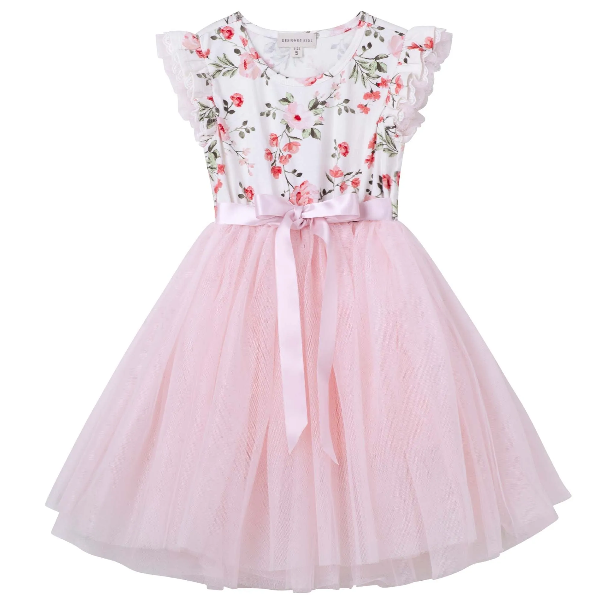 Penny Floral S/S Tutu Dress - Pink