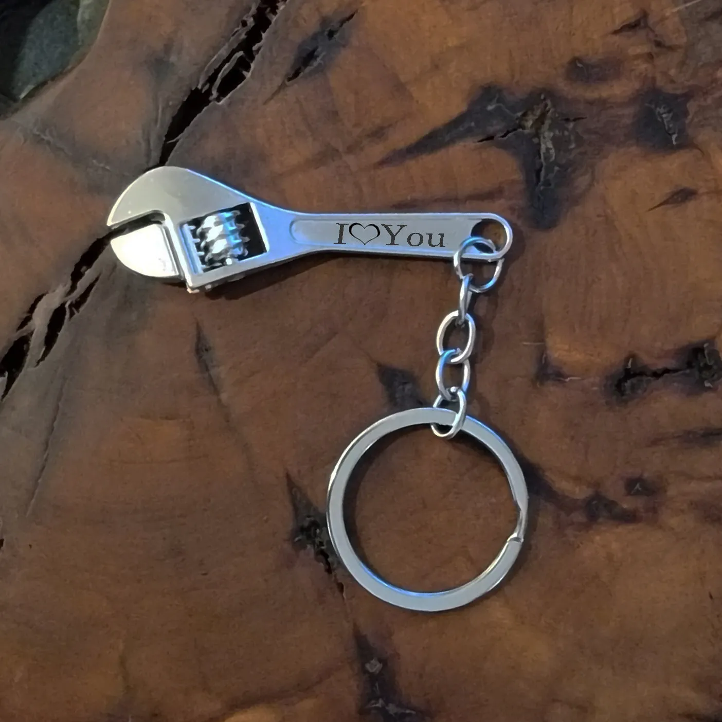 Personalized Wrench, Hammer, or Crescent Wrench Keychain - Engraved Keychain