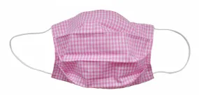 Popatu Pink Checkered Fabric Face Mask (Adult)