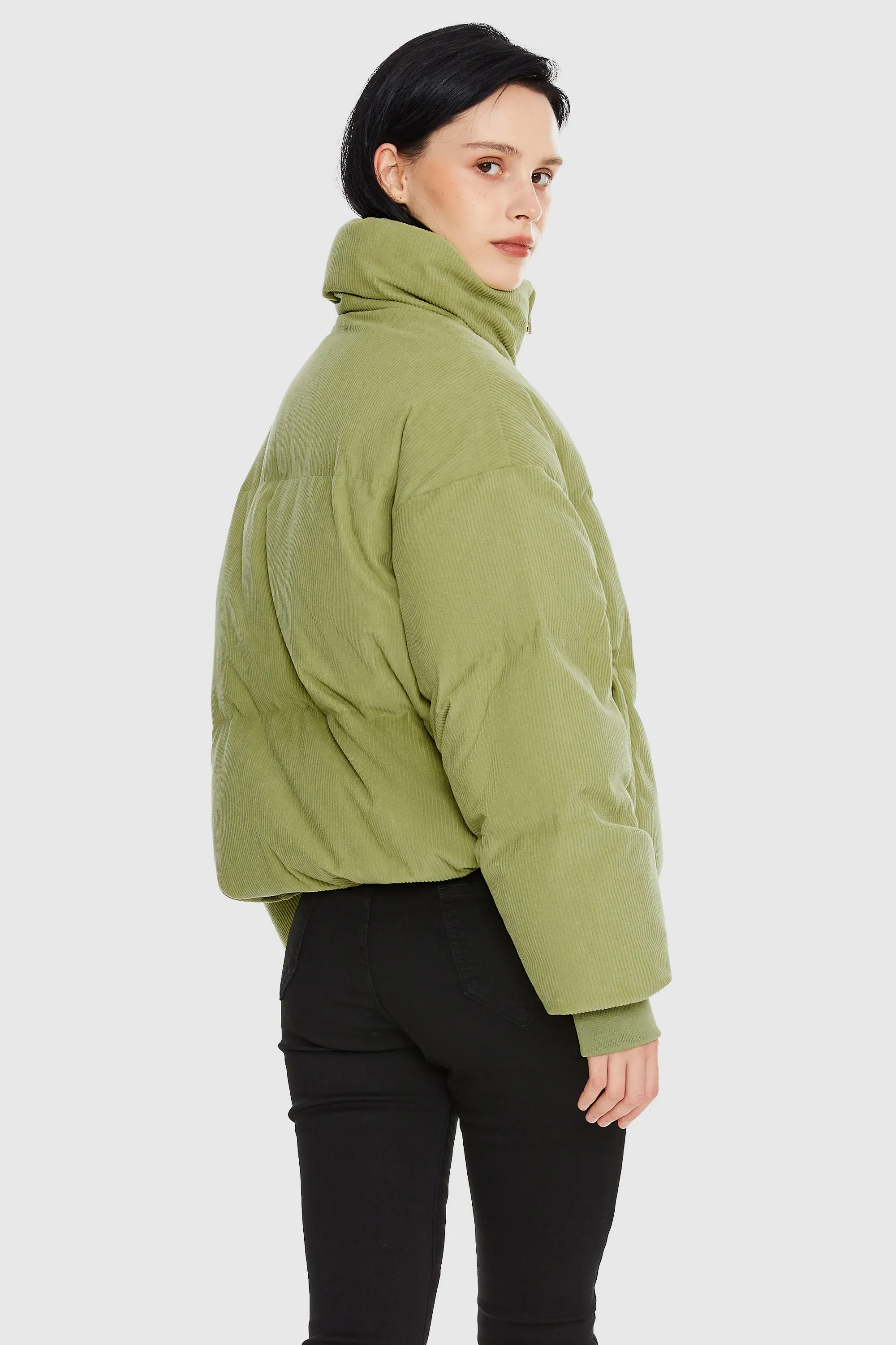 Puff-O O-Lab Corduroy Stand Collar Puffer Jacket