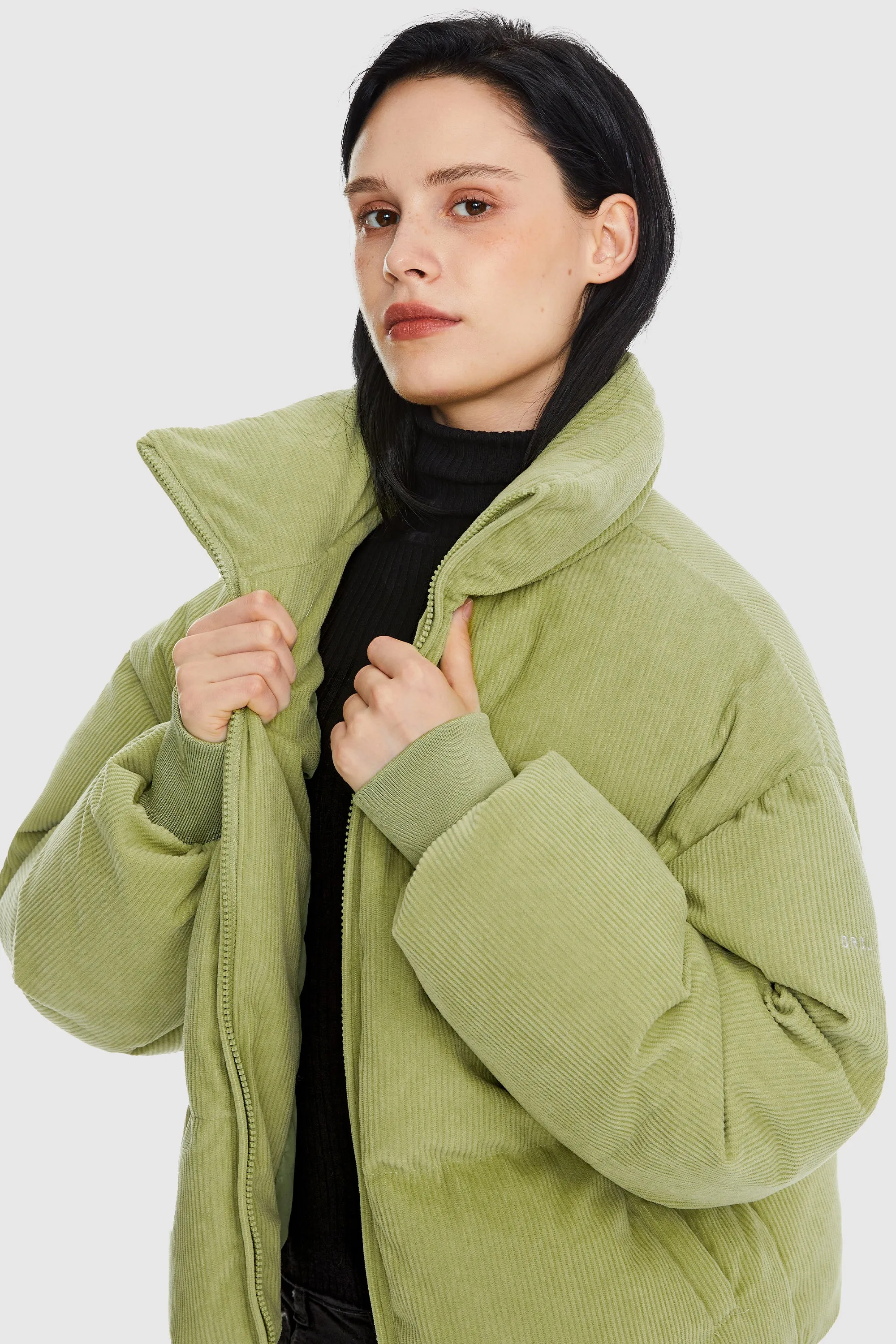 Puff-O O-Lab Corduroy Stand Collar Puffer Jacket