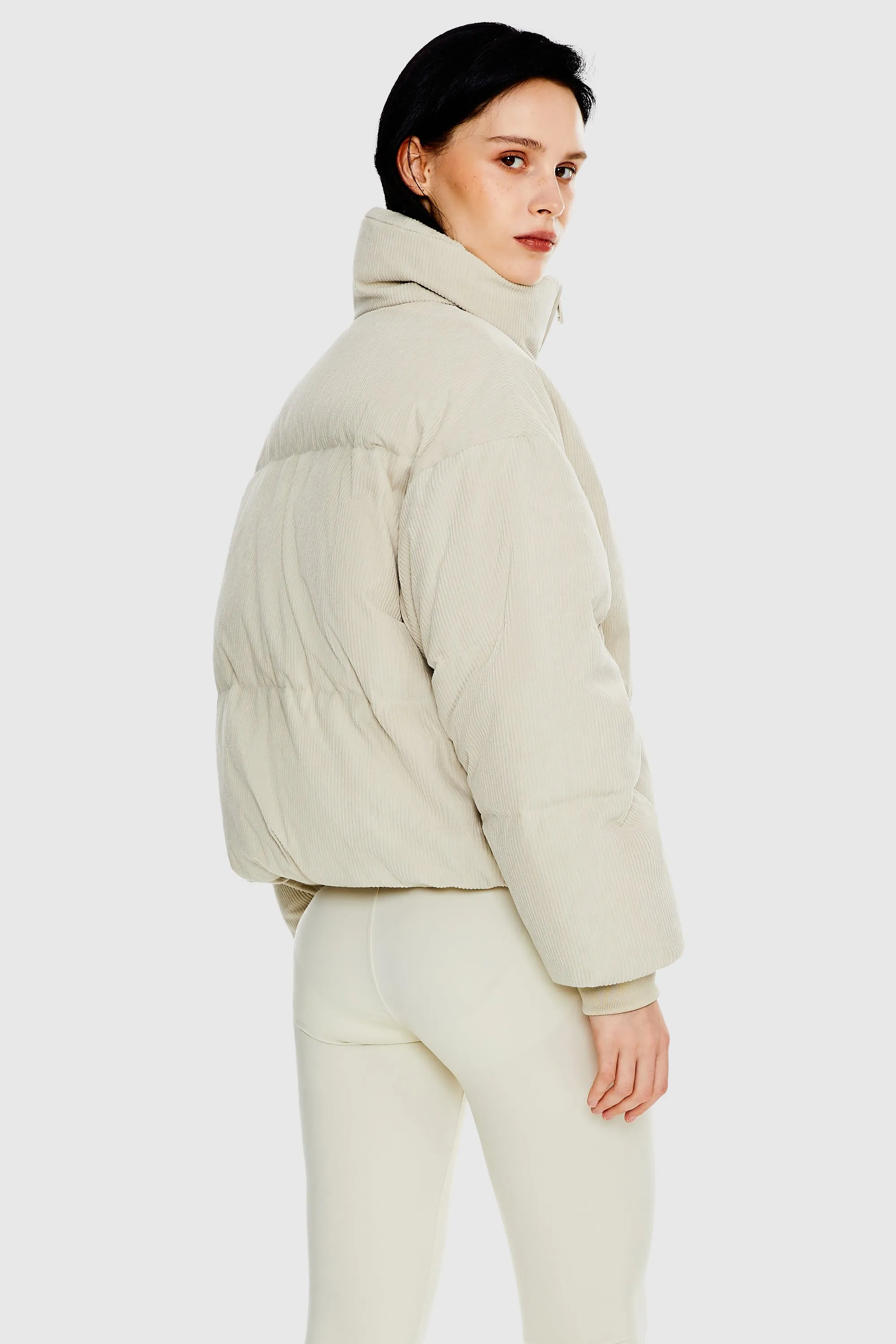 Puff-O O-Lab Corduroy Stand Collar Puffer Jacket