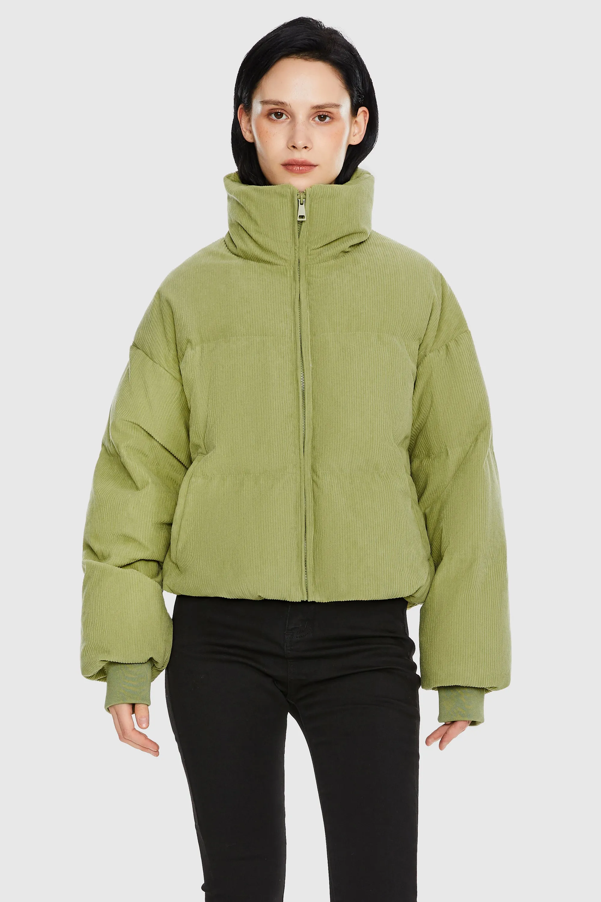 Puff-O O-Lab Corduroy Stand Collar Puffer Jacket