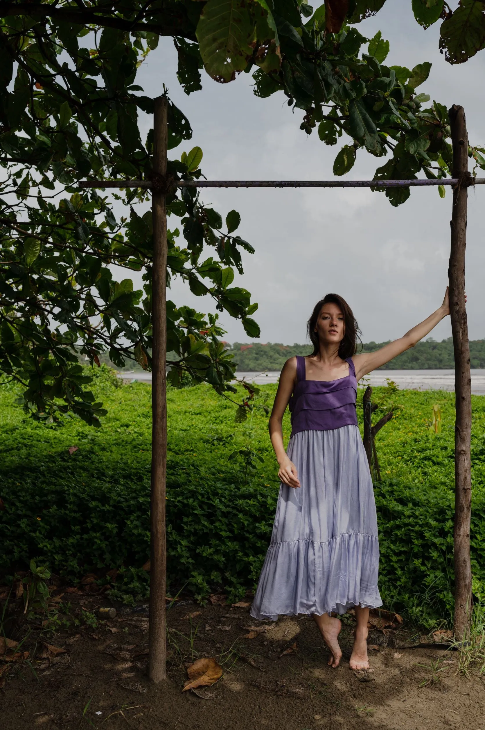 Purple Lilac Midi Dress