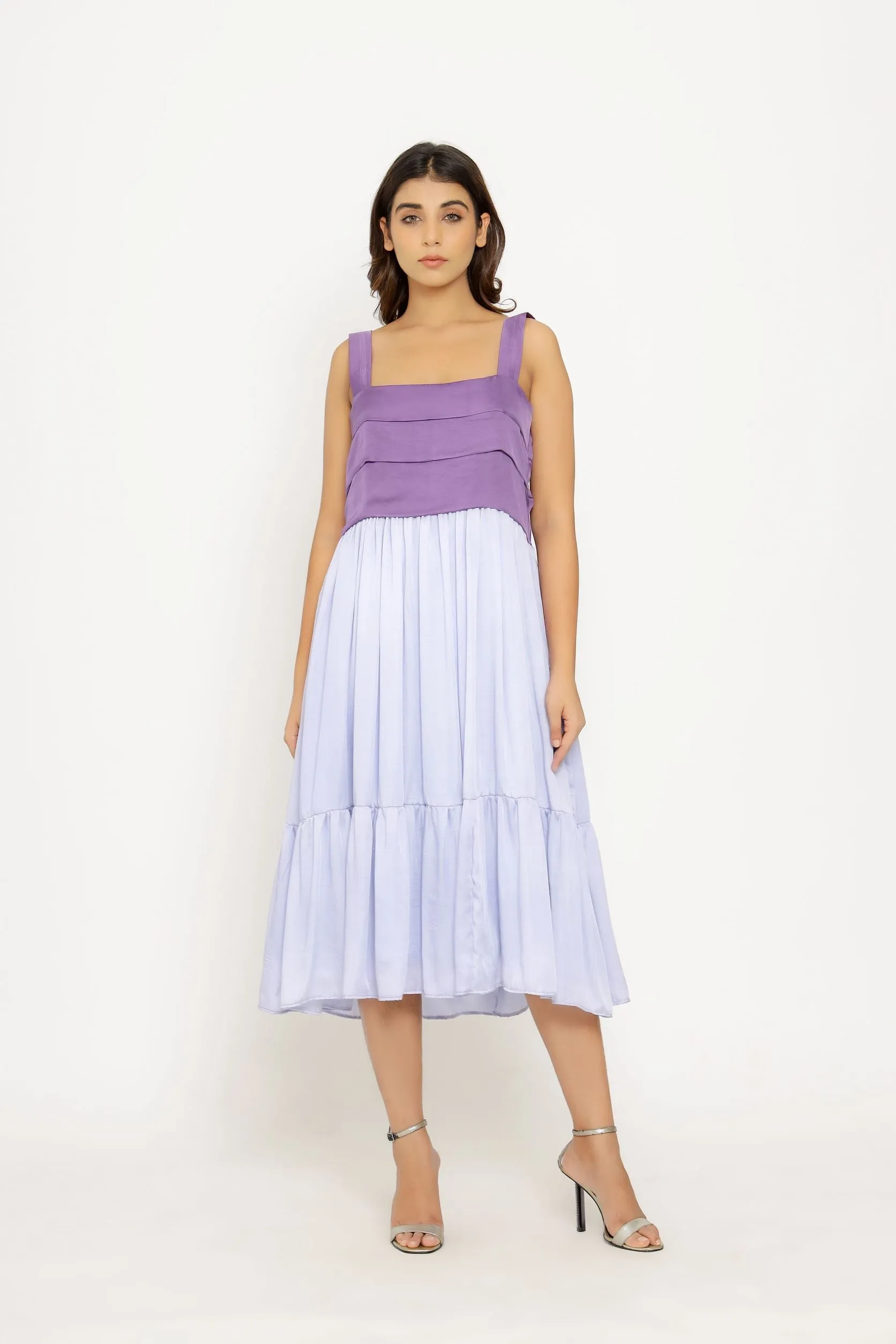 Purple Lilac Midi Dress