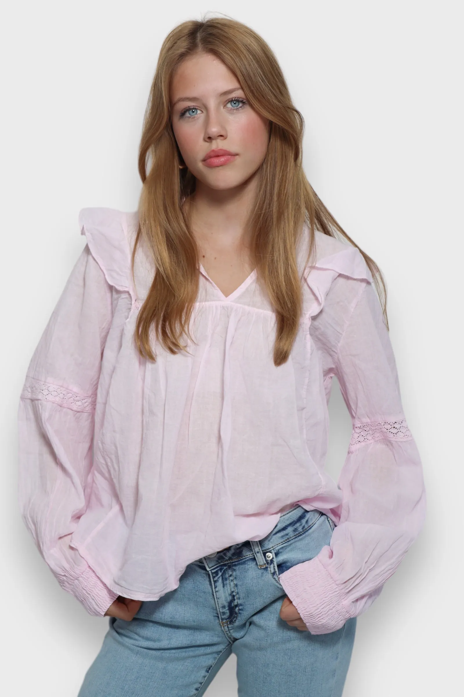 "Glory" blouse baby pink