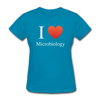 "I ♥ Microbiology" (white) - Women's T-Shirt