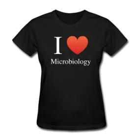 "I ♥ Microbiology" (white) - Women's T-Shirt