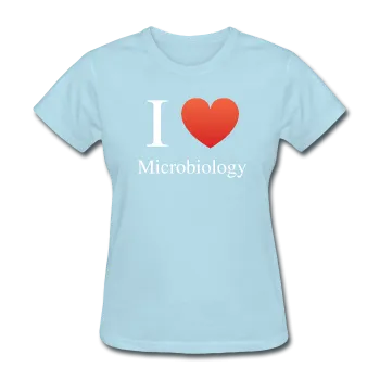 "I ♥ Microbiology" (white) - Women's T-Shirt