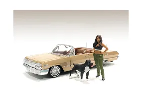 "Lowriderz" Figurine IV and a Dog for 1/18 Scale Models by American Diorama