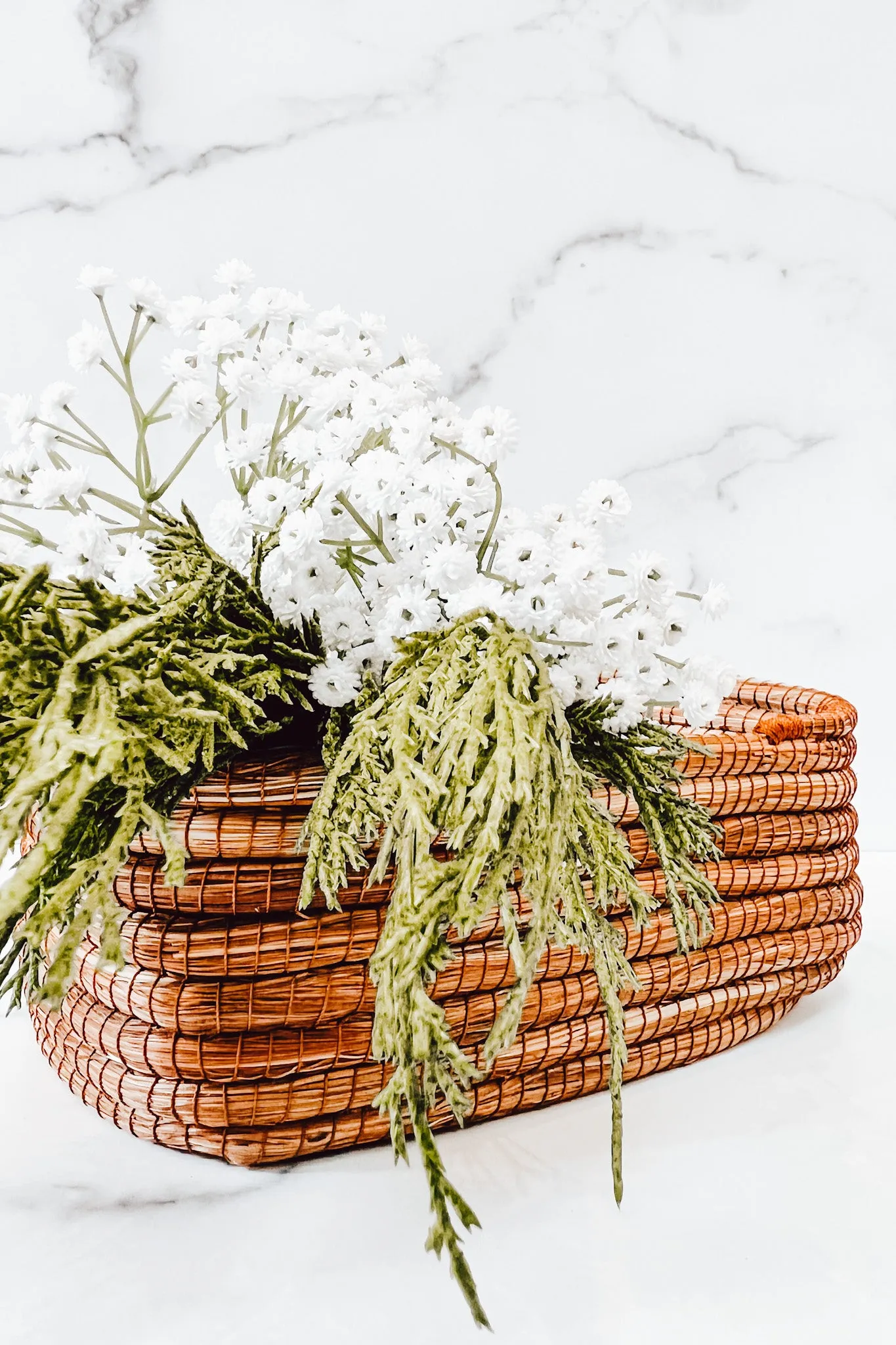 Rectangular Pine Needle Basket