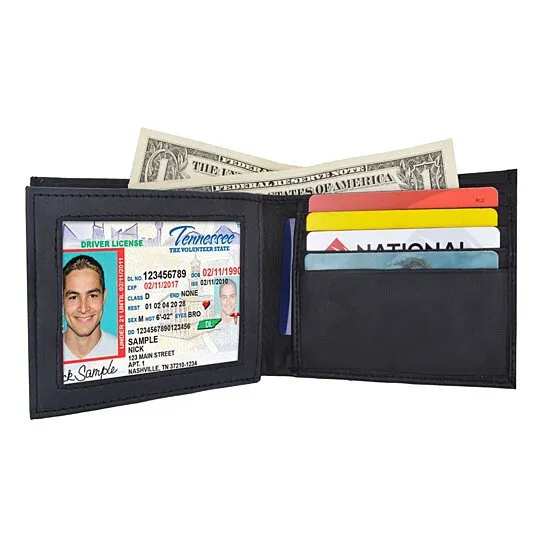 RFID Camouflage Billfold Leather Wallet