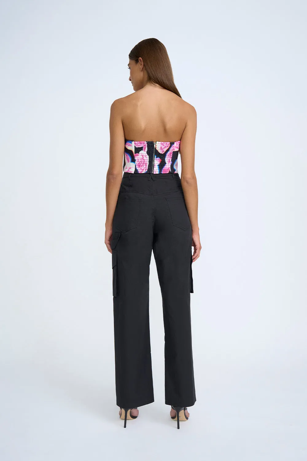 Rosalie Strapless Bodice| Final Sale - Pink Black Rose