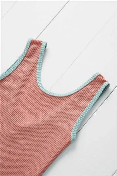 Rose Ribbed Kids Swimsuit