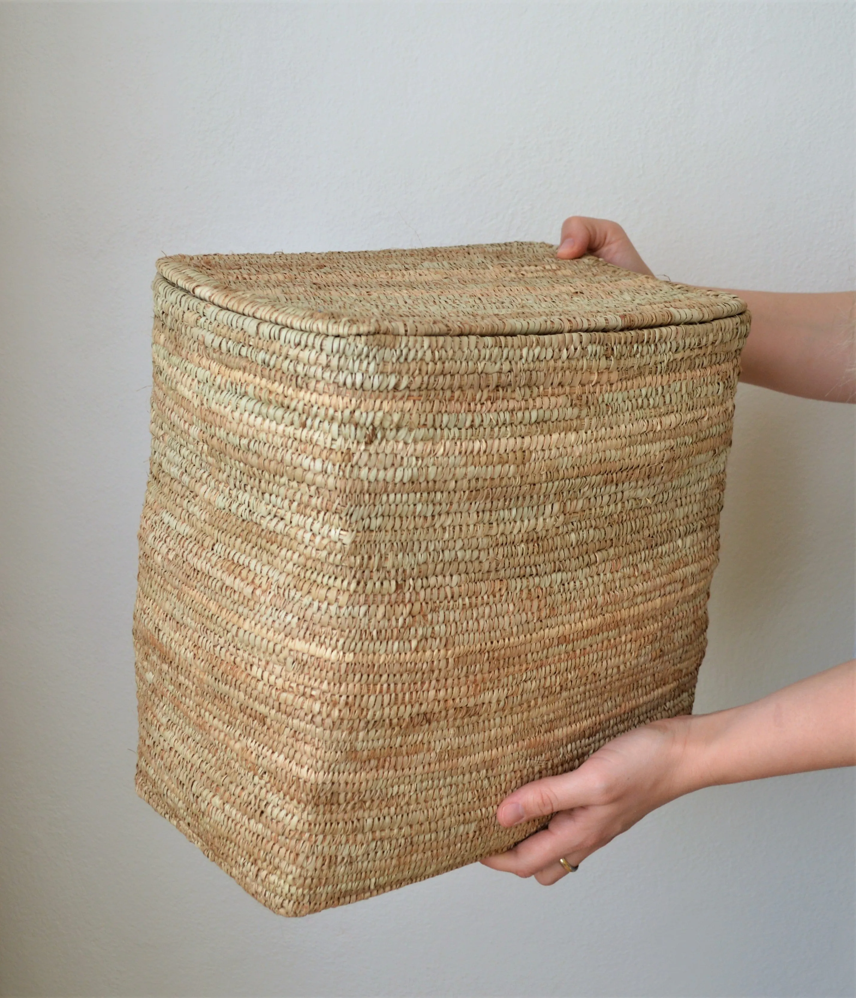 Rustic Hand woven basket, Rectangle African basket, Supreme box