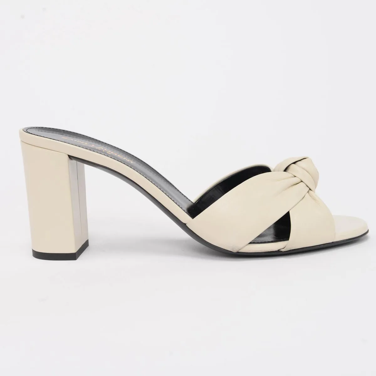 Saint Laurent Pearl Leather Bianca Sandals 41